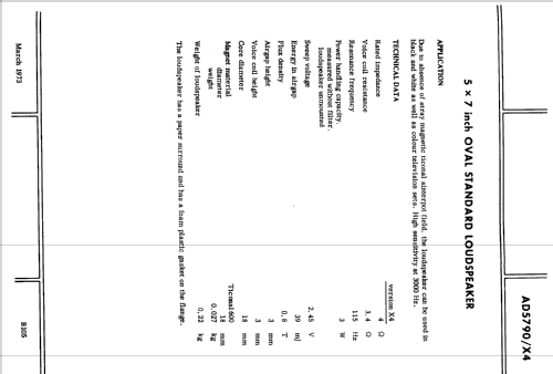 5 x 7 inch Oval Standard Loudspeaker AD5790 /X4; Philips; Eindhoven (ID = 2419341) Speaker-P