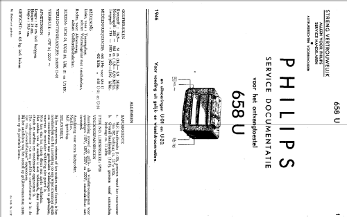 658U /00 /01; Philips; Eindhoven (ID = 2456869) Radio