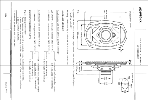 6 x 9 inch Oval Standard Loudspeaker AD6980 /X4 /X8; Philips; Eindhoven (ID = 2419348) Speaker-P