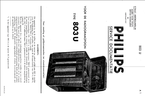 803U; Philips Belgium (ID = 1538596) Radio