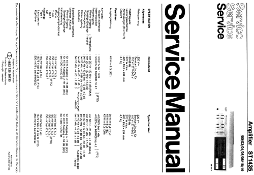 Amplifier ST1435; Philips; Eindhoven (ID = 1875097) Ampl/Mixer
