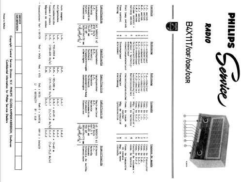 B4X11T /00F /00K /00R; Philips; Eindhoven (ID = 1935615) Radio