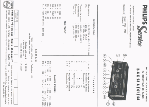 B4X23A /01 /54; Philips; Eindhoven (ID = 836917) Radio