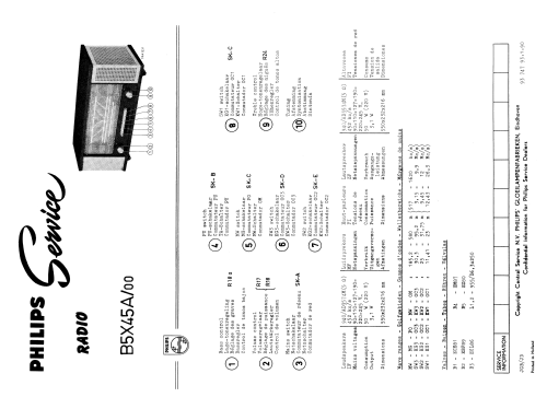 B5X45A /00; Philips; Eindhoven (ID = 1855626) Radio