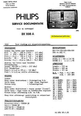 Bi-Ampli BX998A /16; Philips; Eindhoven (ID = 3033918) Radio