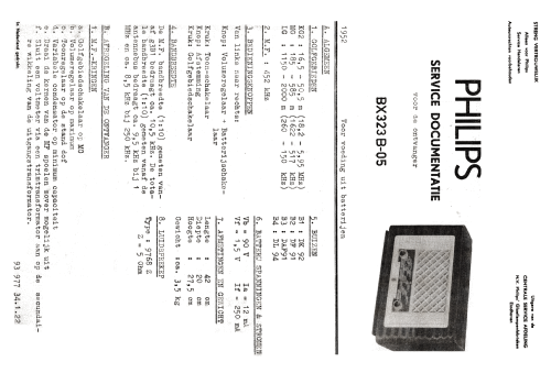 BX323B /00 /05; Philips; Eindhoven (ID = 2563907) Radio