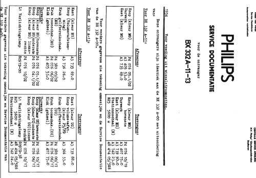 BX332A /13; Philips; Eindhoven (ID = 2380083) Radio