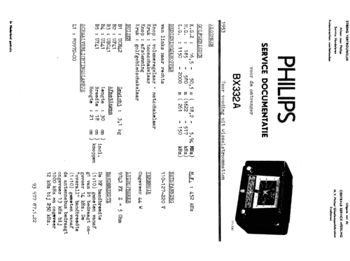 BX332A /13; Philips; Eindhoven (ID = 2380084) Radio