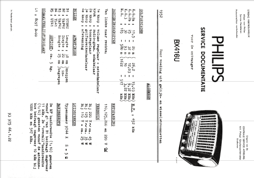 BX416U; Philips; Eindhoven (ID = 2561675) Radio