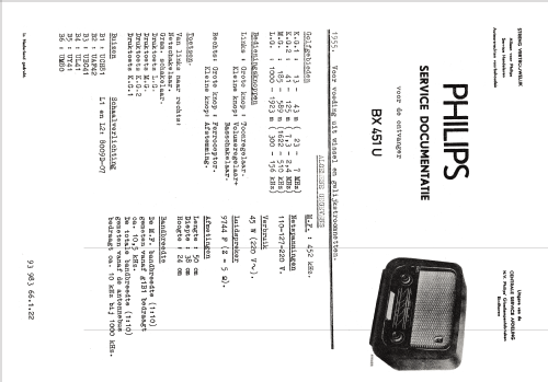 BX451U; Philips; Eindhoven (ID = 2548250) Radio