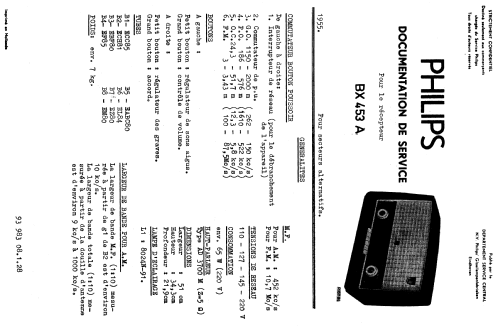 BX453A; Philips Belgium (ID = 1636281) Radio