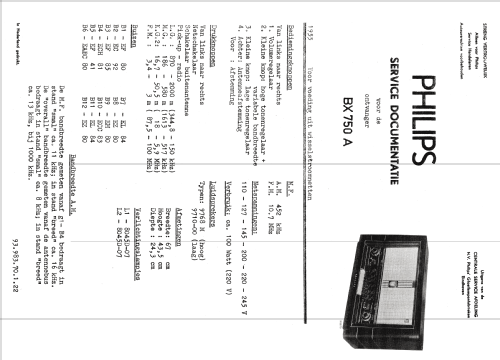 BX750A; Philips; Eindhoven (ID = 2562277) Radio