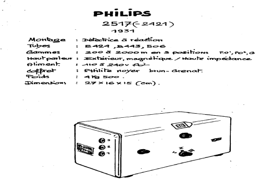 Casaphone 2517; Philips; Eindhoven (ID = 270074) Radio