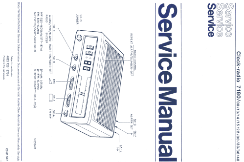 Clock-Radio 7180 /00; Philips; Eindhoven (ID = 1512172) Radio