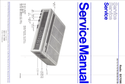 Clock-Radio SX7096 /14; Philips; Eindhoven (ID = 1141522) Radio