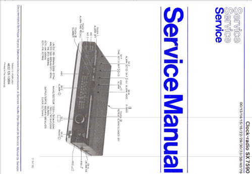 Clock-Radio SX7590 /00; Philips; Eindhoven (ID = 1143903) Radio