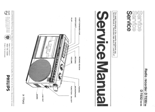 2 Band Radio Cassette Recorder D7030 /00; Philips - Österreich (ID = 812174) Radio