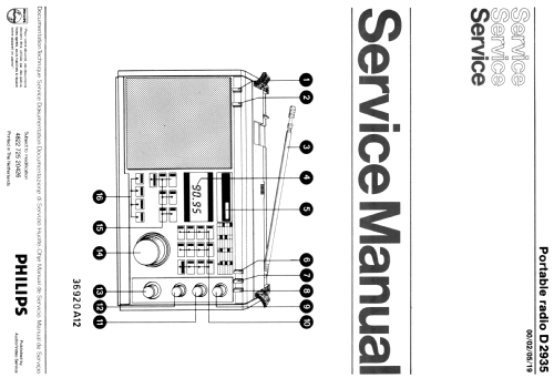 Synthesized World Receiver D2935 PLL; Philips; Eindhoven (ID = 1973907) Radio