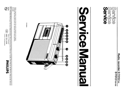 AM/FM Radio Cassette Recorder D7012 /00 /05; Philips; Eindhoven (ID = 735857) Radio