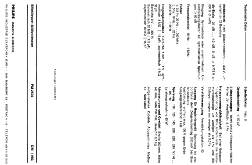 Effektivwert-Millivoltmeter PM2520; Philips; Eindhoven (ID = 2152858) Equipment