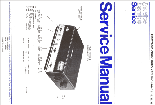 Electronic Clock Radio 7160 /14; Philips; Eindhoven (ID = 1614307) Radio