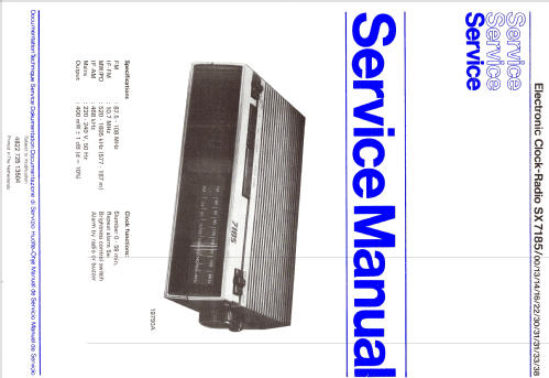 Electronic Clock-Radio SX7185 /16; Philips; Eindhoven (ID = 1142512) Radio