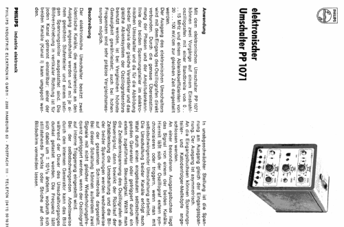 Electronic switch PP1071; Philips; Eindhoven (ID = 2152828) Ausrüstung