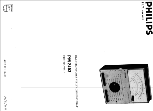 Electronic VAOhm-meter PM2403; Philips; Eindhoven (ID = 1443527) Equipment