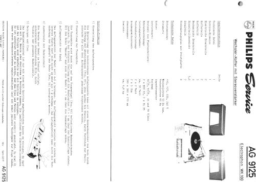 Electrophon WK 100 AG9125; Philips; Eindhoven (ID = 303635) R-Player