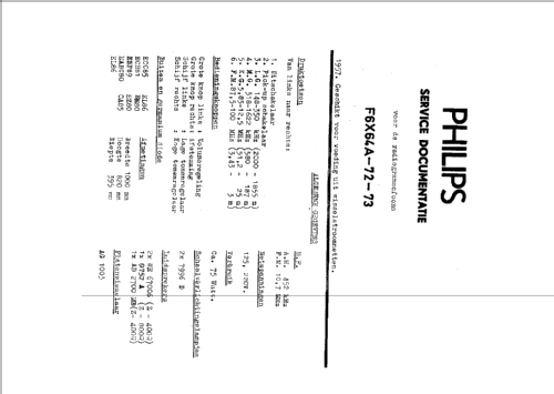 F6X64A; Philips; Eindhoven (ID = 41850) Radio