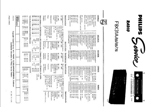 F8X31A /00; Philips; Eindhoven (ID = 47205) Radio