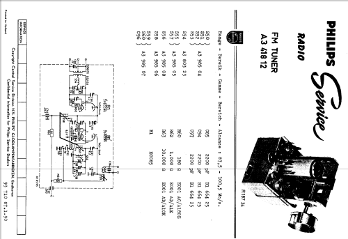 FM Tuner Module A3 418 12; Philips; Eindhoven (ID = 1512722) Converter