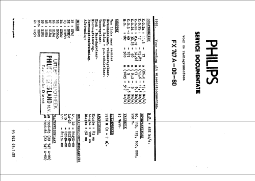 FX747A /60; Philips; Eindhoven (ID = 49431) Radio