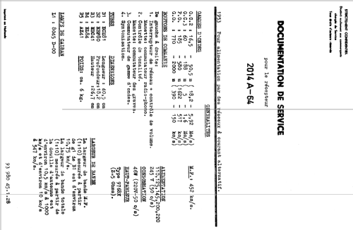 Generic Model 2014A /64; Philips; Eindhoven (ID = 2526195) Radio