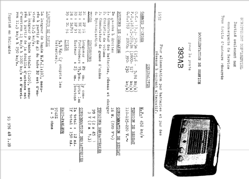 Generic Model 393AB ; Philips; Eindhoven (ID = 2626654) Radio