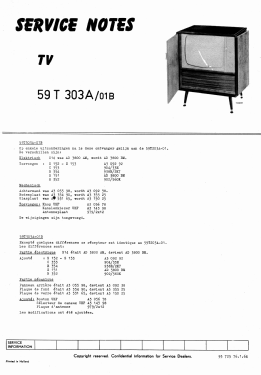 Generic model 59T303A; Philips; Eindhoven (ID = 3096577) Television