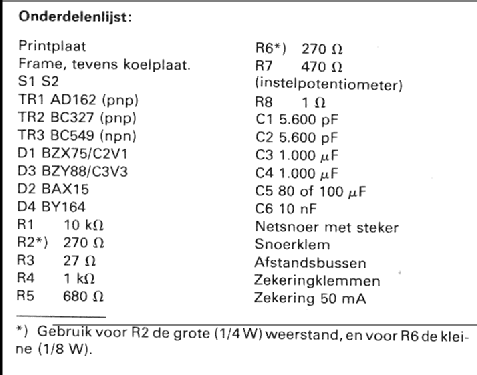 Gestabiliseerde voedingseenheid NL7227; Philips; Eindhoven (ID = 483177) Kit