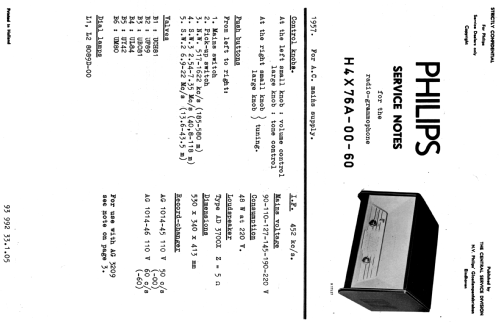 H4X76A; Philips; Eindhoven (ID = 2130988) Radio