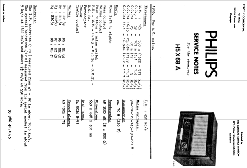 H5X68A; Philips; Eindhoven (ID = 2132816) Radio