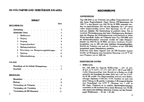 HF-Voltmeter GM6006; Philips; Eindhoven (ID = 379925) Ausrüstung