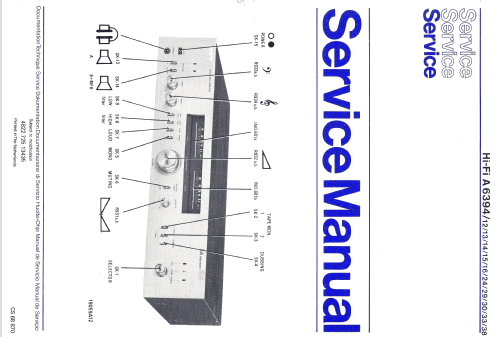 Hi-Fi Amplifier SX6394 /33; Philips; Eindhoven (ID = 1129735) Ampl/Mixer