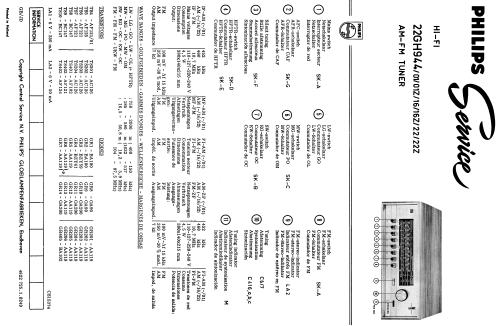 HiFi-AM-FM-Tuner 22GH944 /01 /01Z /16 /16Z /22 /22Z; Philips; Eindhoven (ID = 1902336) Radio