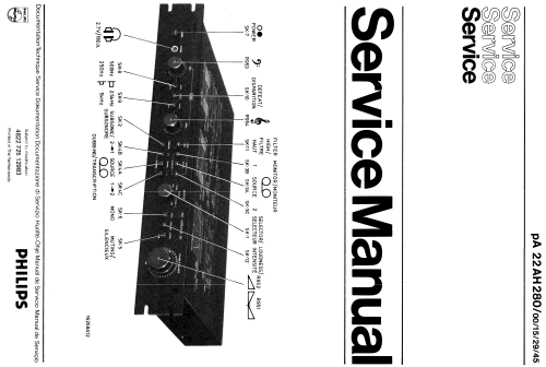 HiFi-Stereo-PreAmp 22AH280 /00 /15 /29 /45; Philips; Eindhoven (ID = 1878917) Ampl/Mixer