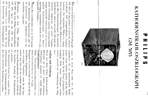 Kathodenstrahl-Oszillograph GM3155; Philips; Eindhoven (ID = 816508) Ausrüstung