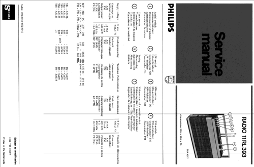 Kofferradio 11RL393; Philips; Eindhoven (ID = 1907452) Radio