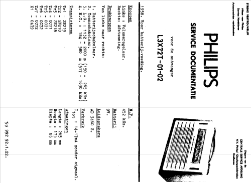 L3X72T /01 /02; Philips; Eindhoven (ID = 2394164) Radio