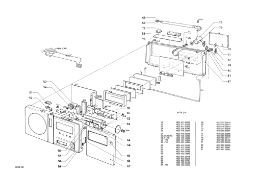 LCD Clock-Radio 90AS304 /00 /01 /15 /40 /45; Philips; Eindhoven (ID = 734176) Radio