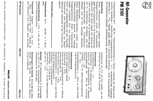 LF -Generator PM5101; Philips; Eindhoven (ID = 2153061) Equipment