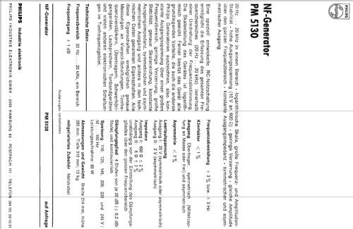 LF-Generator PM5130; Philips; Eindhoven (ID = 2153060) Equipment