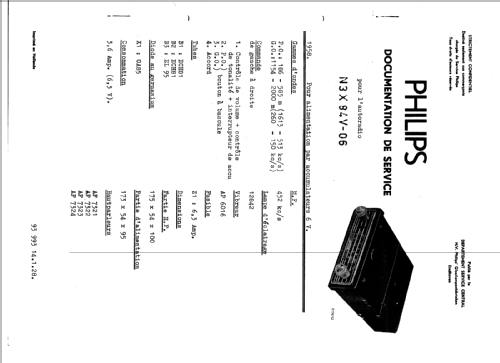 N3X84V /02 /03 /06 /12; Philips Belgium (ID = 1624179) Car Radio